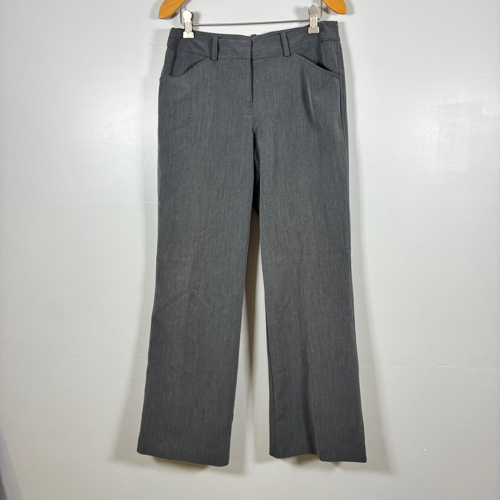 Worthington Dress Pants 6P Gray Modern Fit Straight Leg Office Neutral Versatile